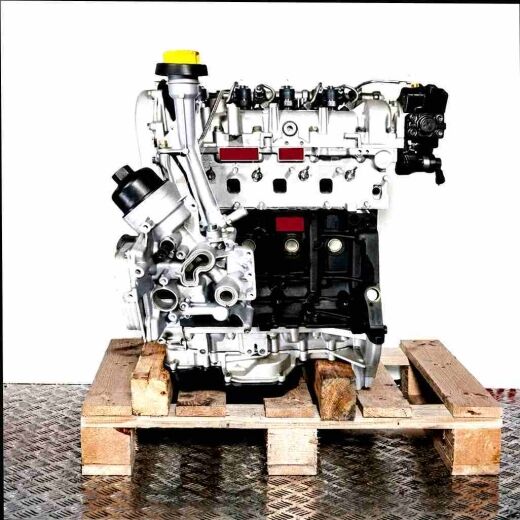Engine 199 A3.000 on a wooden pallet against a white background. Side view of the engine from a slightly angled perspective.