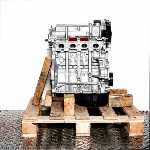 Engine 9HL (DV6C) on a wooden pallet against a white background. The silver engine block and black plastic parts are visible.