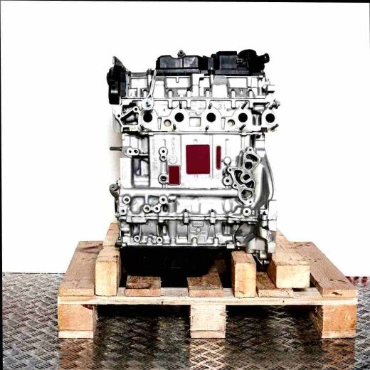 Engine 9HR (DV6C) on a wooden pallet against a white background. Front view of the engine, perfect for parts identification.