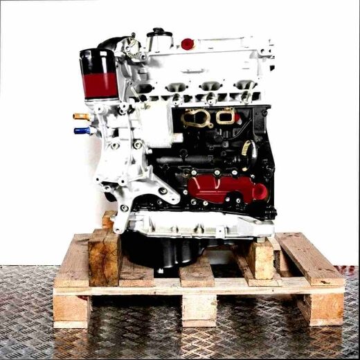CFKA engine on a wooden pallet against a white background. The silver and black engine is viewed from the side.