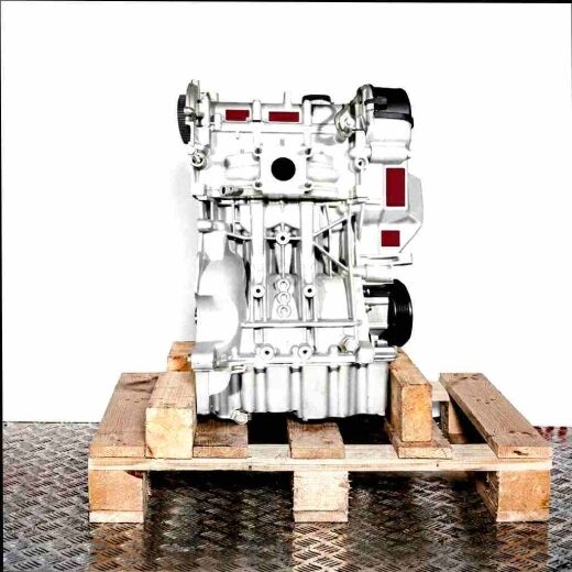 CHYA engine on a wooden pallet against a white background. The silver engine is fully visible, side view.