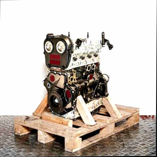 Side view of a CULB engine on a wooden pallet against a white background. The engine is fully visible and slightly angled.