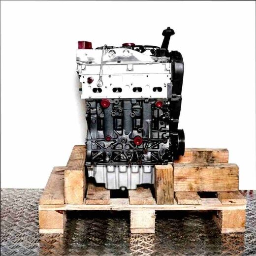 Side view of a CXFA diesel engine on a wooden pallet against a white background. The engine is positioned vertically.