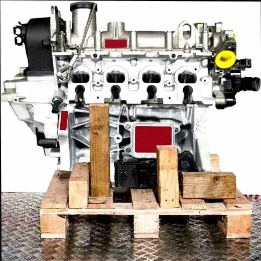 Side view of CZDB engine on a wooden pallet against a white background. The engine is vertically positioned.