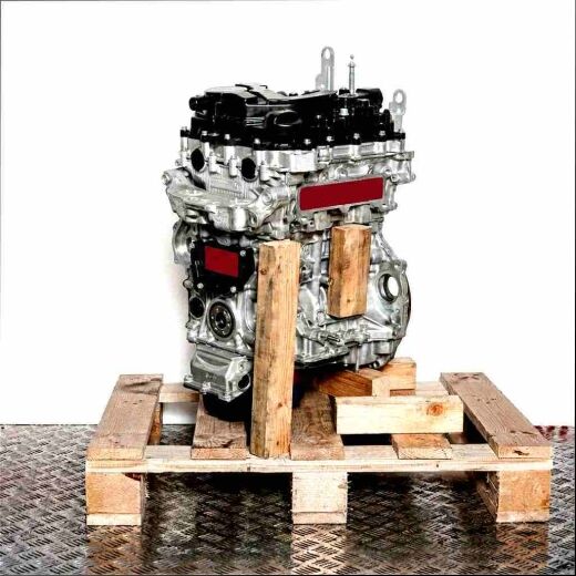 Silver engine HNY (EB2DTS) on a wooden pallet against a white background. Front view of the engine.