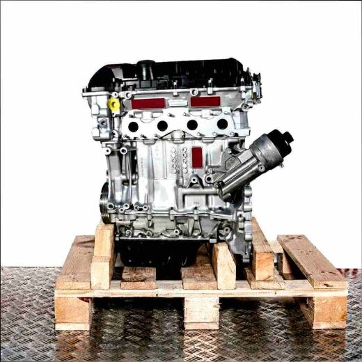 Side view of an N12 B16 A engine on a wooden pallet against a white background. The engine is vertically oriented.