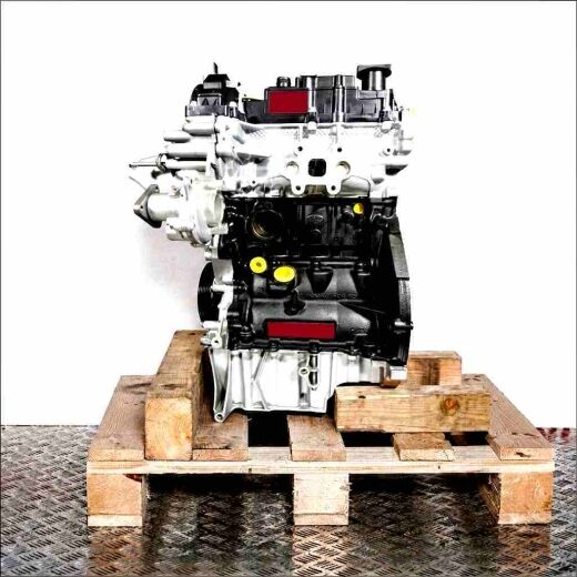 YYJB engine on a wooden pallet against a white background. The black and silver engine is shown from the side.